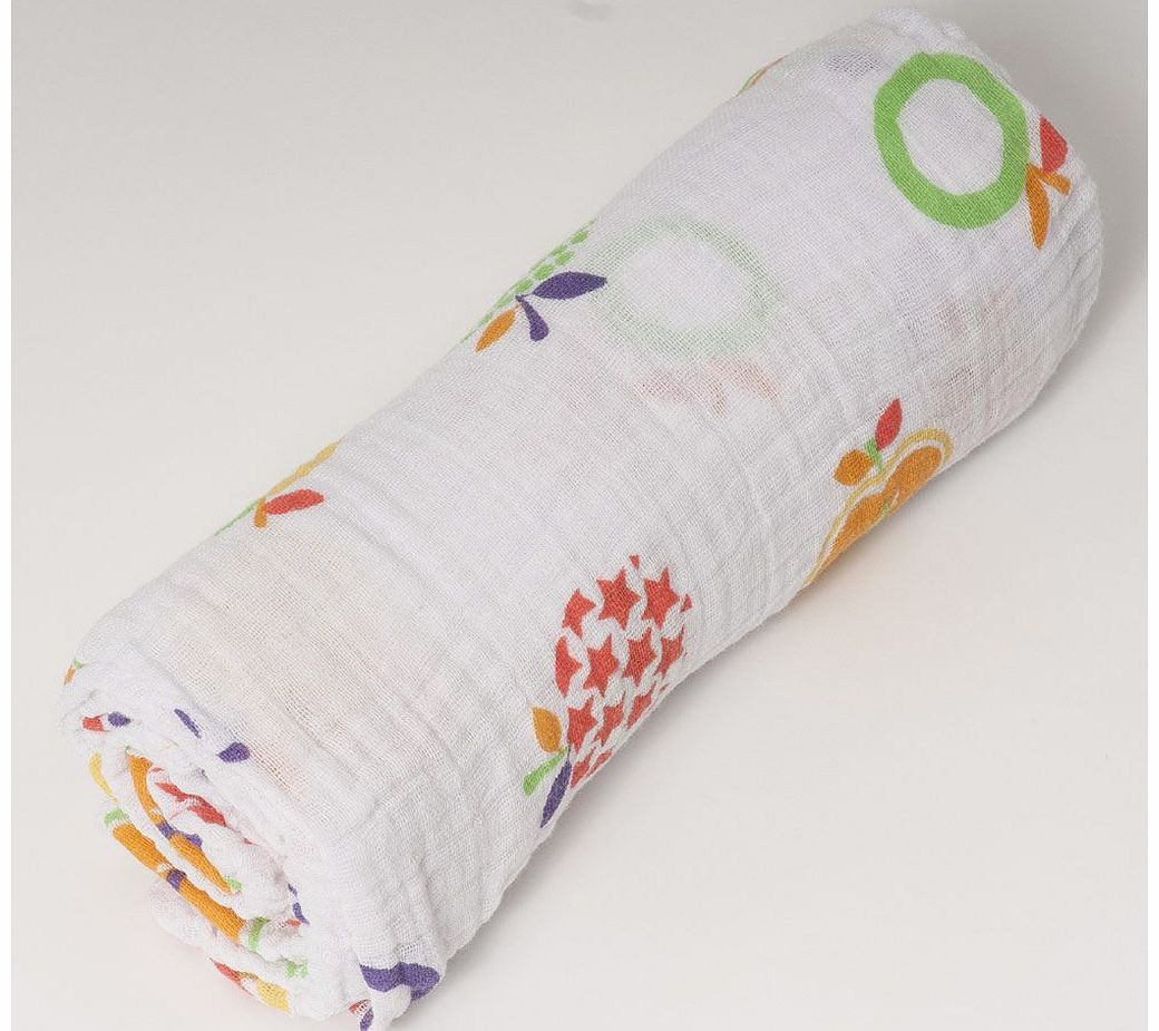 Bubble Wrap Tutti Frutti Muslin Squares Apple 2014