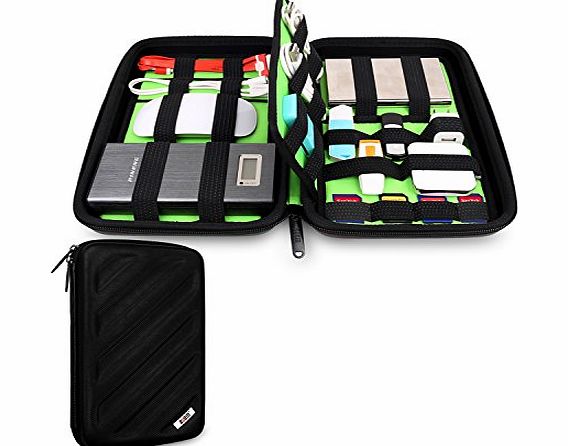 BUBM Damai Portable EVA Hard Drive Case Electronics Accessories Travel Organiser (Black)