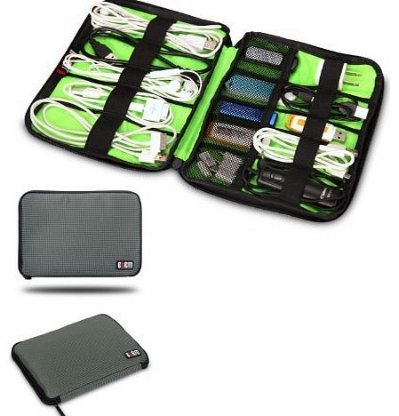 BUBM Damai Universal Cable Organiser Electronics Accessories Case USB Drive Shuttle (Coffee)