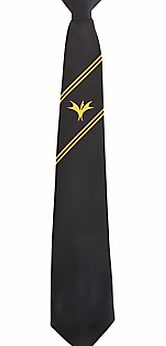 Bucksburn Academy Unisex Clip-On Tie, Black/Gold