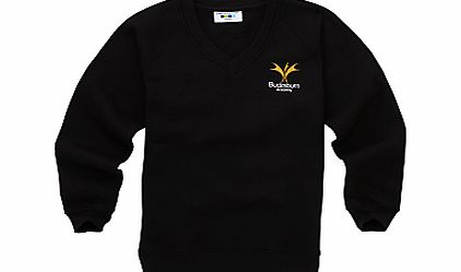 Bucksburn Academy Unisex V-Neck Sweatshirt, Black