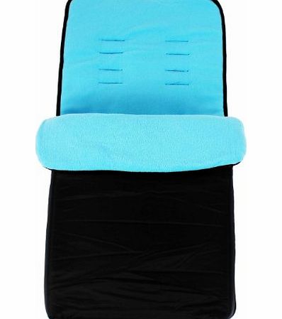 BuddyJet Baby Travel Essential Deluxe Snug Footmuff Cosytoes - Black/Ocean
