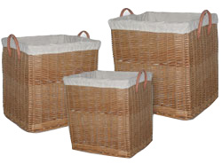 Buff Willow Storage Baskets set of three