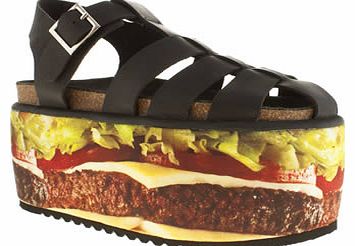 womens buffalo black burger sandals 1911087020