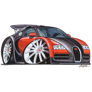 bugatti Veyron - Red/Black T-shirt