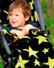 Buggy Snuggle Footmuff Black With Lime Stars