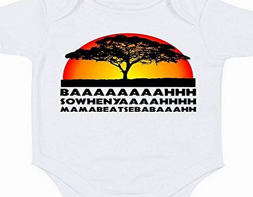 Bullshirt Lion Chant Babygrow (6-12MTHS, WHITE)