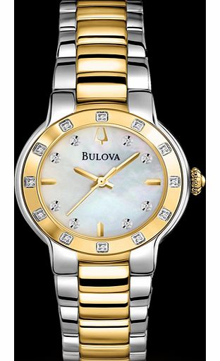 Bulova Diamond Bi Colour Ladies Watch 98R168