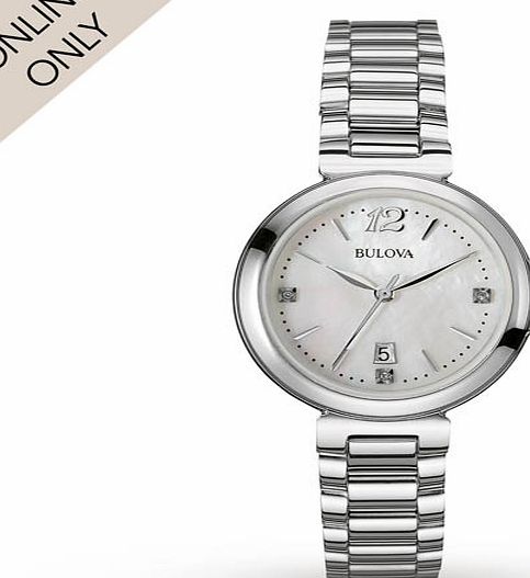 Bulova Ladies Bulova Diamond Gallery Watch 96P149