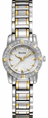Bulova Ladies Diamond 2 Tone Steel Bracelet Watch 96R156