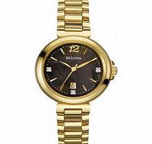 Bulova Ladies Diamond Gallery Gold Steel