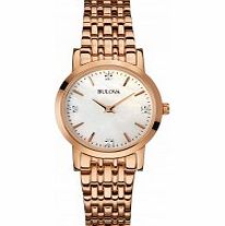 Bulova Ladies Diamond Gallery Rose Steel