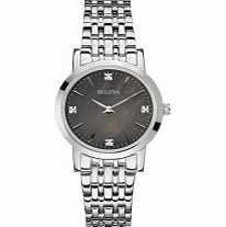 Bulova Ladies Diamond Gallery Silver Steel