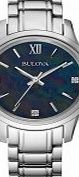 Bulova Ladies Diamonds Black Silver Watch