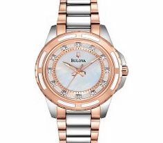 Bulova Ladies Two Tone Diamonds Watch