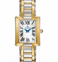 Bulova Ladies White Dress Watch
