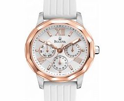 Bulova Ladies White Rose Sport Multifunction Watch