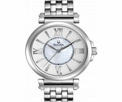 Bulova Ladies White Steel Dress Watch