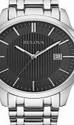 Bulova Mens Dress Black Silver Watch