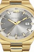 Bulova Mens Dress Gold Plated Watch