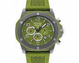 Bulova Mens Marine Star Green Chronograph Watch