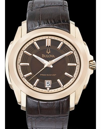 Bulova Precisionist Gents Watch with Brown Dial
