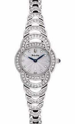 Bulova Womens Quartz Watch with Silver Dial Analogue Display and Silver Stainless Steel Bracelet 96L139