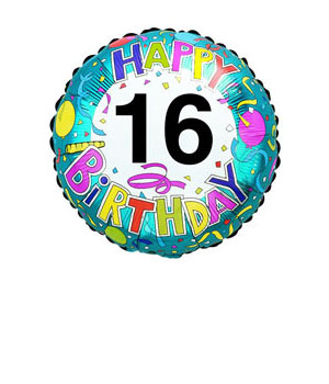 16th Birthday Balloon