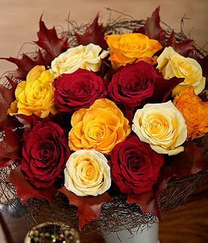 Bunches.co.uk Autumn Roses FAROS