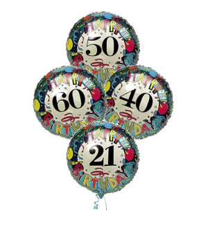 Bunches.co.uk Birthday Age Balloon