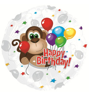 Birthday Monkey Balloon BMON
