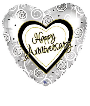 Bunches.co.uk Happy Anniversary Balloon BANN