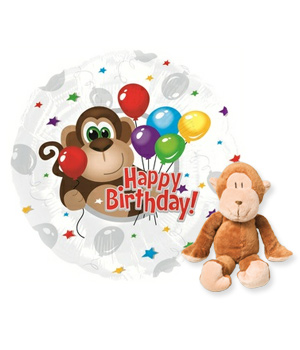 Bunches.co.uk Monkey Birthday Balloon Gift BGMONK