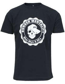 bunker mentality T-Shirt Skull Punk Black