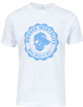 bunker mentality T-Shirt Skull Punk White