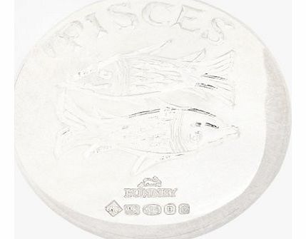 Bunney Sterling Silver Pisces Zodiac Badge