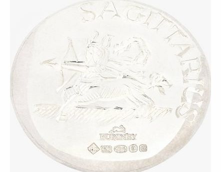 Bunney Sterling Silver Sagittarius Zodiac Badge
