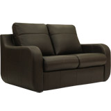 Monaro Hide 2 Seater Deluxe Visco Sofa Bed In Biscuit Leather