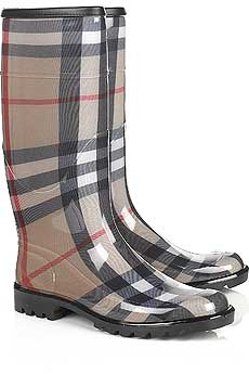 Burberry Checked Wellington boots