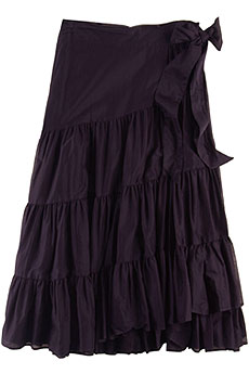 Burberry London Long Tiered Skirt