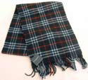 Navy Check Lambswool Scarf
