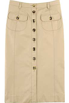 Burberry Prorsum Button Front Skirt