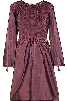 Burberry Prorsum Pleated ruffle-bib dress