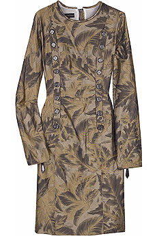 Burberry Prorsum Tapestry leaf print dress