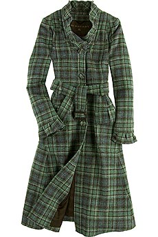 Tartan wool coat