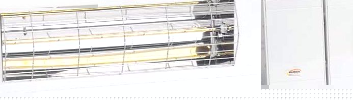 Burda IP24 1.5kw Wall Mounted Patio Heater - White