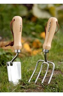 Burgon and Ball Stainless Steel Trowel and Fork Set