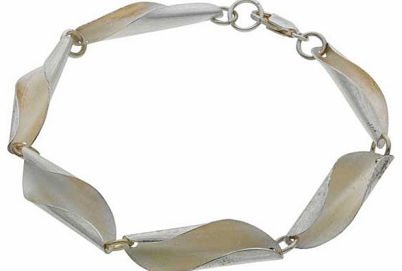 Sterling Silver Shell Repeat Link Bracelet