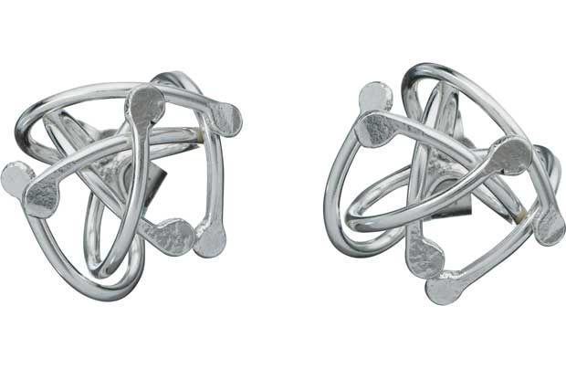 Burkmar Sterling Silver Venus Bud Stud Earrings