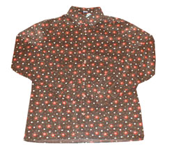 Flower print cord shirt
